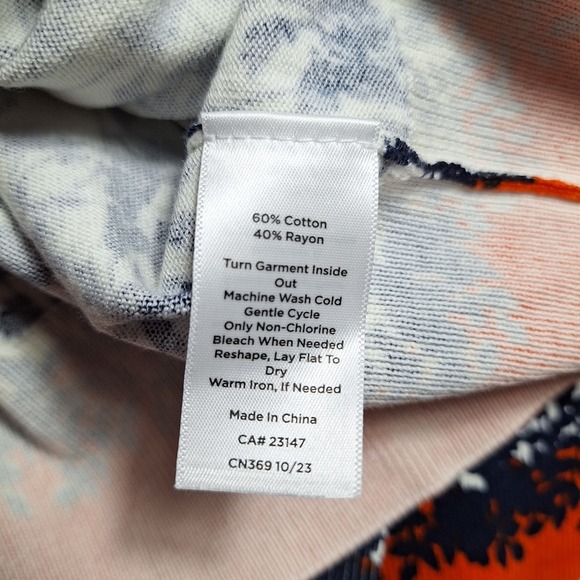 TALBOTS Plus Petite Knit Cardigan Sz 3XP Flower Garden Butterfly Preppy Mature - Picture 4 of 6